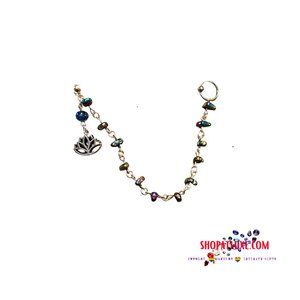 Lotus Flower CBR Hematite Beaded Earring